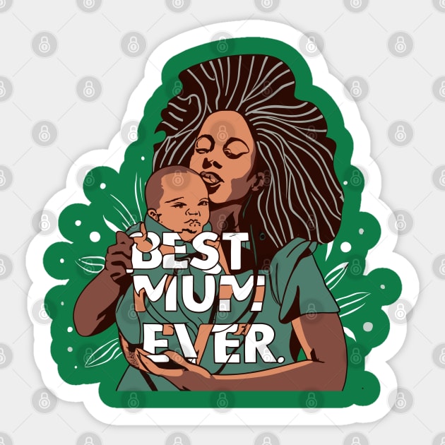 Best Mum Ever Sticker by Graceful Designs